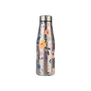 Estia Travel Flask Grey Matte Flowers, 500ml - Image 1