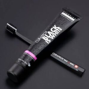 Curaprox Black is White Λευκαντική Οδοντόκρεμα 90ml + Οδοντόβουρτσα - Image 1