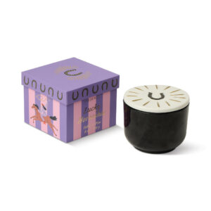 Paddywax Black Candle With Horseshoe Lid Tabac & Pine, 226g