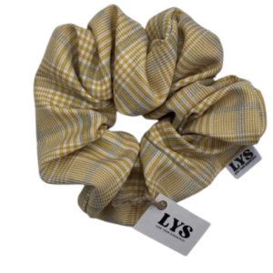 Love Your Scrunchie Κίτρινο Καρό