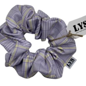 Love Your Scrunchie Καρό μωβ-κίτρινο