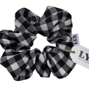 Love Your Scrunchie Καρό Ασπρόμαυρο