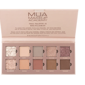 MUA Eyeshadow Palette 10 Shade Silk Nudes - Image 3