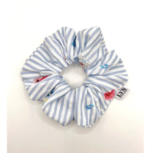 Love Your Scrunchie Γαλάζιο με Λευκές Ρίγες & Floral