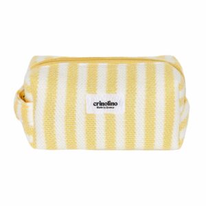 Crinolino Yellow Striped Toiletry Bag