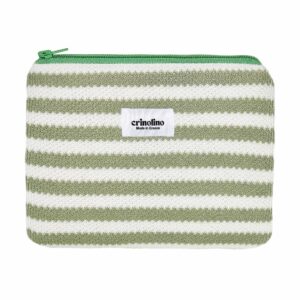 Crinolino Mint Striped Pouch