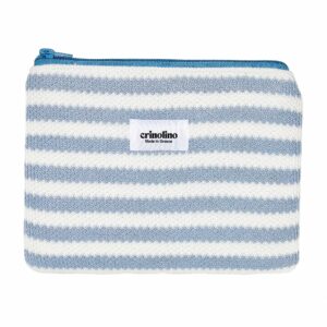 Crinolino Blue Striped Pouch