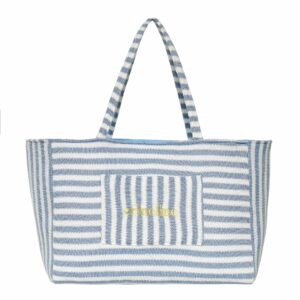 Crinolino Blue Striped Weekend Bag