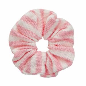 Crinolino Pink Striped Scrunchie