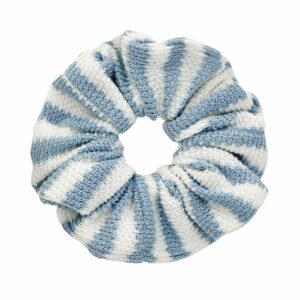 Crinolino Blue Striped Scrunchie