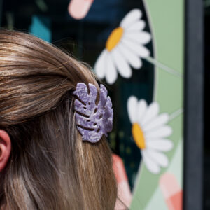Hair Clip Purple Leaf - Image 1