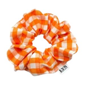 Love Your Scrunchie Πορτοκαλί Καρό