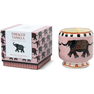 Paddywax Elephant Ceramic Candle Tobacco Vanilla, 226g