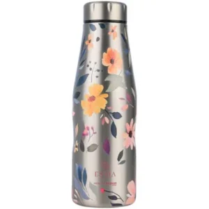 Estia Travel Flask Grey Matte Flowers, 500ml