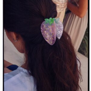 Hair Clip Pink Strawberry - Image 1